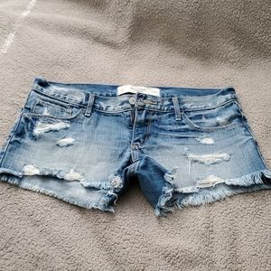 Abercrombie Distressed Jean Shorts